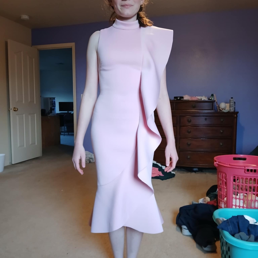 Elegant Pink Sleeveless Dress